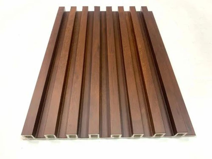 Fluted charcoal composite decorative wall panel