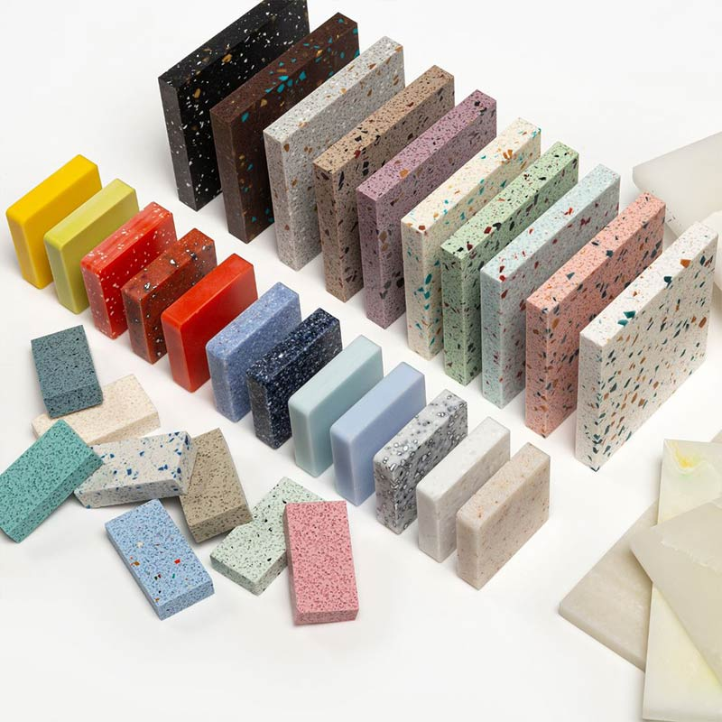 Acrylic solid surface material sample blocks
